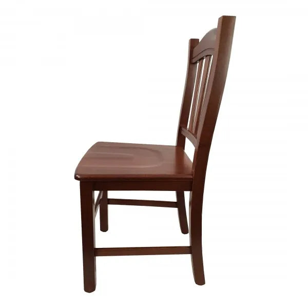Sedia Silvana in legno massello di faggio, finitura noce o ciliegio, ideale per casa e locali pubblici