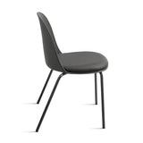 Sedia Lete moderna con seduta in ecopelle e struttura in metallo verniciato, perfetta per soggiorno o cucina