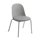 Sedia Lete moderna con seduta in ecopelle e struttura in metallo verniciato, perfetta per soggiorno o cucina

