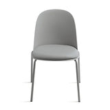 Sedia Lete moderna con seduta in ecopelle e struttura in metallo verniciato, perfetta per soggiorno o cucina