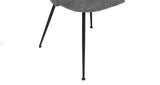 Sedia moderna Paola con rivestimento grigio idrorepellente e gambe nere

