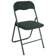Sedia pieghevole Solana in tessuto bouclè con struttura in metallo, design moderno e salvaspazio