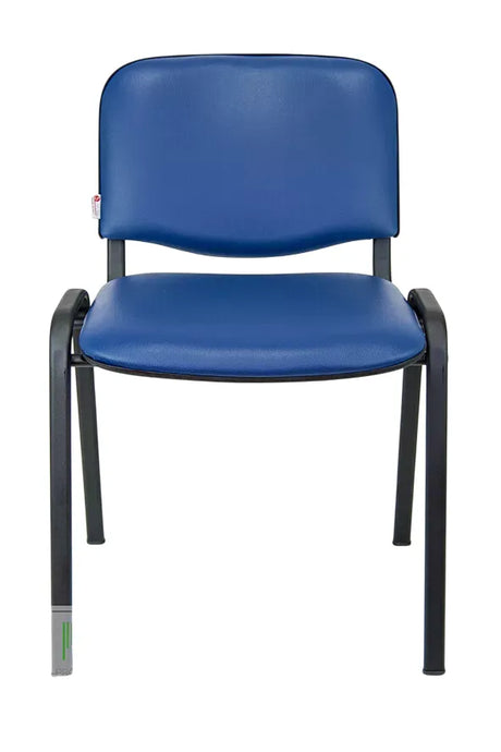 Sedia Venere in ecopelle imbottita con gambe in metallo, perfetta per ufficio e casa