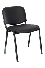 Sedia Venere in ecopelle imbottita con gambe in metallo, perfetta per ufficio e casa