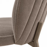 Sedia Thalia del set da 2 in velluto beige o tortora con struttura in metallo cashmere
