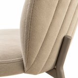Sedia Thalia del set da 2 in velluto beige o tortora con struttura in metallo cashmere