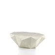 Tavolino Diamond in pietra fossile agata white con struttura in resina e compensato marino, design artigianale esclusivo


