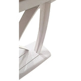 Tavolo Angel 160 cm allungabile a 240 cm, con piano in ceramica effetto marmo calacatta e struttura cashmere.
