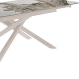 Tavolo Aurea 160/240 estensibile con top in ceramica finitura marmo bianco calacatta