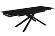 Tavolo Aurea 160/240 estensibile con top in ceramica finitura marmo nero creta