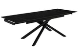 Tavolo Aurea 160/240 estensibile con top in ceramica finitura marmo nero creta