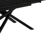 Tavolo Aurea 160/240 estensibile con top in ceramica finitura marmo nero creta