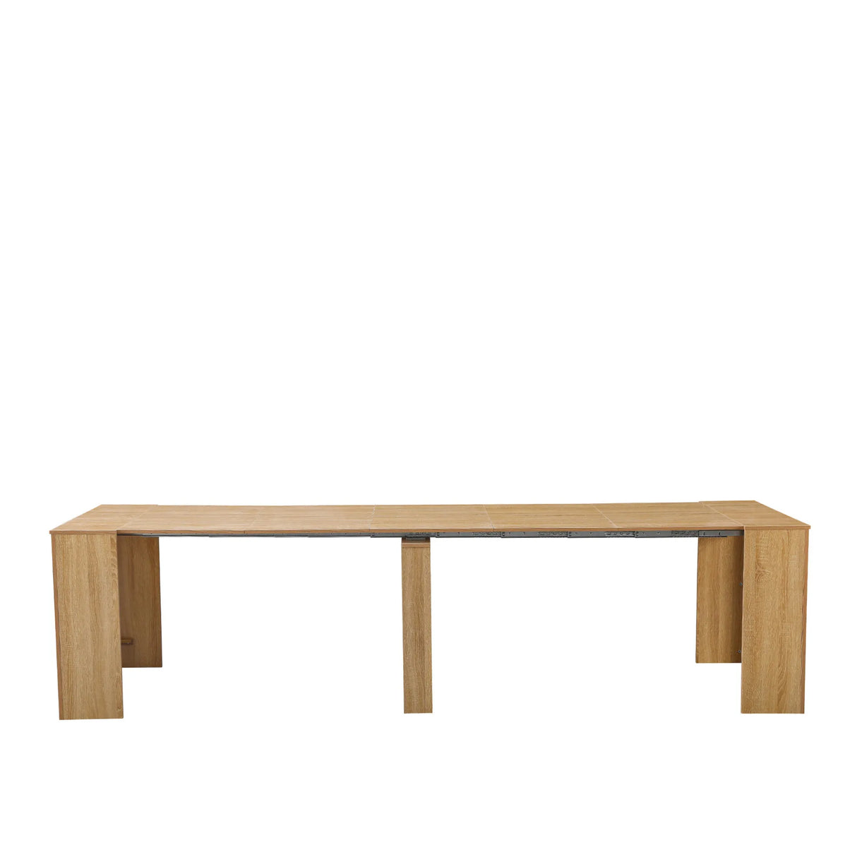 Tavolo consolle Artic allungabile fino a 300 cm in legno rovere, design moderno e salvaspazio per sala da pranzo o soggiorno

