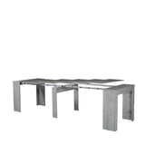 Tavolo consolle Artic allungabile fino a 300 cm in legno rovere, design moderno e salvaspazio per sala da pranzo o soggiorno

