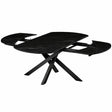 Tavolo Eclisse 140/200 ovale estensibile con piano in ceramica marmo nero creta e gambe in metallo nero