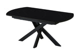 Tavolo Eclisse 140/200 ovale estensibile con piano in ceramica marmo nero creta e gambe in metallo nero