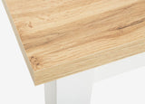 Tavolo allungabile Flower in legno bianco con piano effetto rovere opaco, elegante e pratico