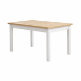 Tavolo allungabile Flower in legno bianco con piano effetto rovere opaco, elegante e pratico