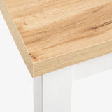 Tavolo allungabile Flower in legno bianco con piano effetto rovere opaco, elegante e pratico