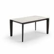 Tavolo allungabile Horus con top in ceramica effetto marmo Calacatta Oro e struttura in metallo bronzo opaco 160/240 cm