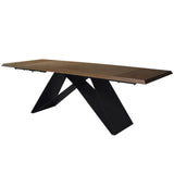 Tavolo Iago allungabile 160/240 in legno massello e struttura in metallo nera.