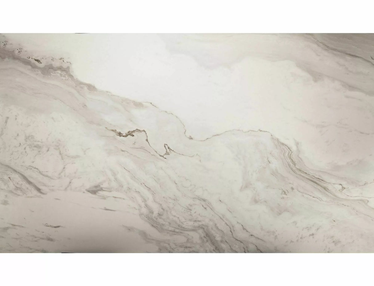 Tavolo Infinity Ceramic allungabile con top in vetroceramica effetto marmo bianco e struttura in metallo nero