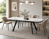 Tavolo Allungabile Marte 120/180 cm – Piano in Ceramica e Struttura in Metallo