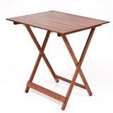 Tavolo pieghevole in legno naturale 60x95 cm per giardino, casa e campeggio