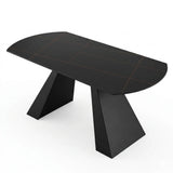Tavolo Space allungabile con apertura rotante, piano in ceramica e due allunghe integrate, da 150 × 90 cm a rotondo Ø 150 cm